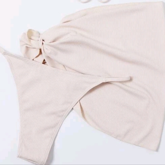 3 Piece Galetian Cream Bikini Set (L) - Picture 2 of 7